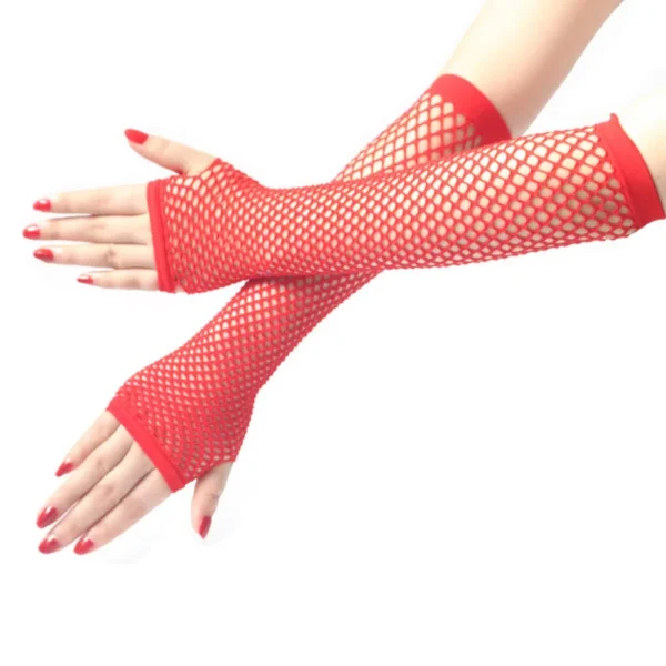 Women Fashion Neon Fishnet Fingerless Long Gloves Leg Arm Cuff Party Wear Fancy Dress for Womens Sexy Beautiful Arm Warmer - Image 5