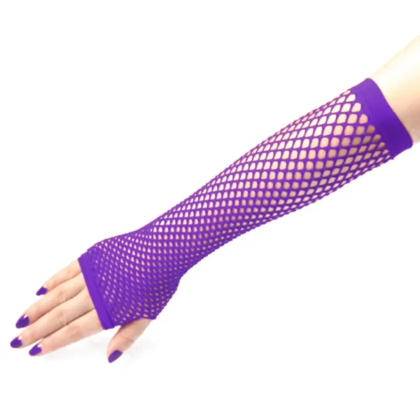 Women Fashion Neon Fishnet Fingerless Long Gloves Leg Arm Cuff Party Wear Fancy Dress for Womens Sexy Beautiful Arm Warmer - Image 3