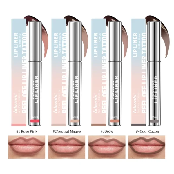 Waterproof Lip Liner Peel Off Tattoo Lipgloss Waterproof Long Lasting Matte Lip Tint Brown Contour Tear-off Lips Stain Cosmetic - Image 2