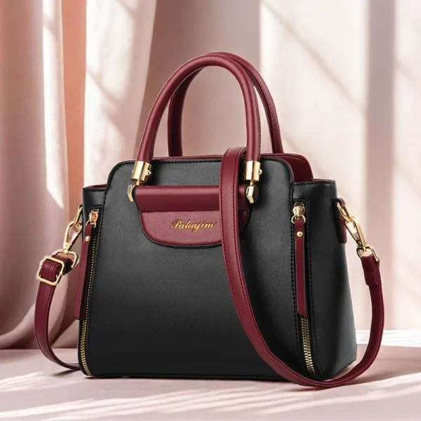 Women's bag 2025 new fashion women's bags hit color hand-held bag Europeand the United States all-match shoulder messenger bag - Image 2