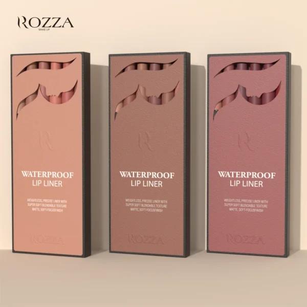 Rozza Waterproof Lip Liner Pencil Set, Weightless Precise Liner with Super Soft Blendable Texture Matte Soft - Image 5