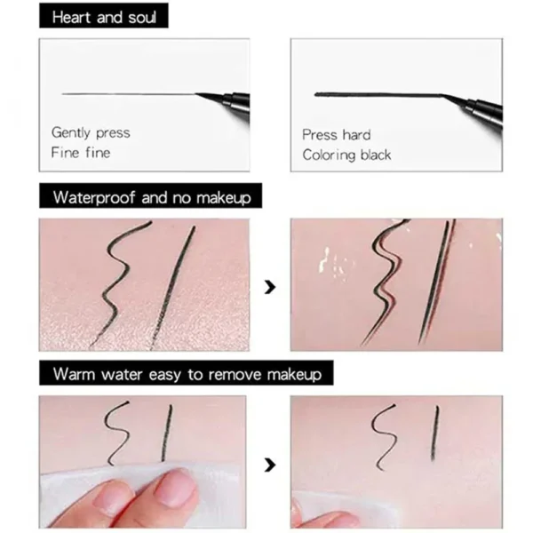 Quick-dry Eyeliner Pencil Makeup Long Lasting Smooth Matte Eye Liner Waterproof Anti Smudge Liquid Eyeliner Pen Eyes Cosmetics - Image 5