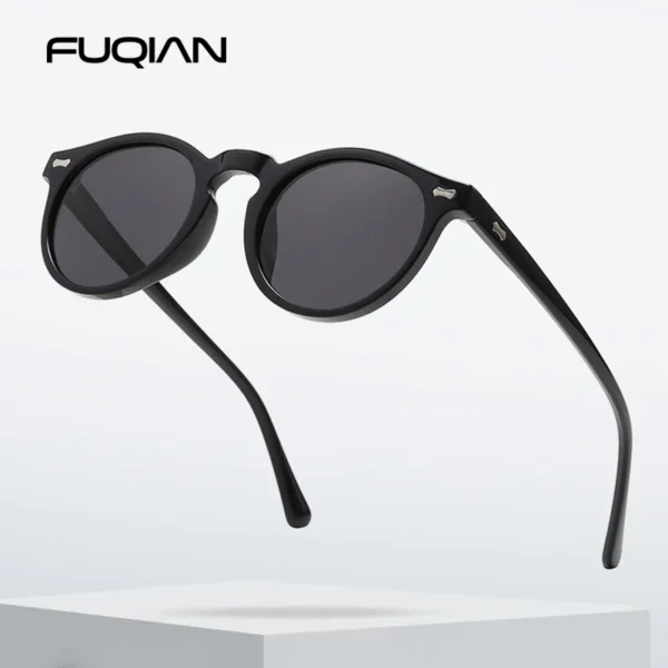 Retro Round Sunglasses Men Women Fashion Small Polarized Sun Glasses For Male Female Literary Vintage Shades Driving Eyeglasses