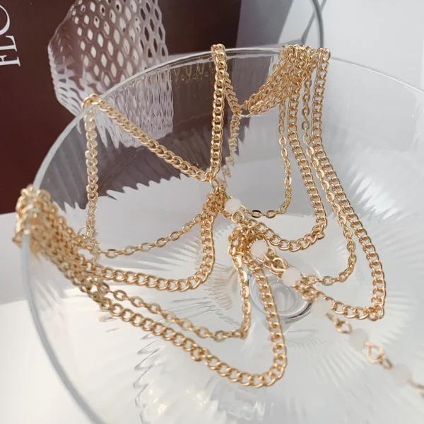 New Beach Barefoot Sandal Jewelry Elegant Bride Sexy Women's Fashion Charm Layer Chain Link Crystal Beads Foot Anklet Bracelet - Image 6