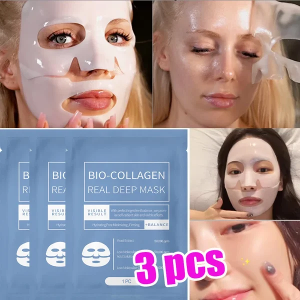 1/3/5/10PCS Bio Collagen Face Mask Anti Wrinkle Fade Face Fine Line Lift Firm Skin Anti-Aging Brighten SkinCare Korean Cosmetics - Image 2