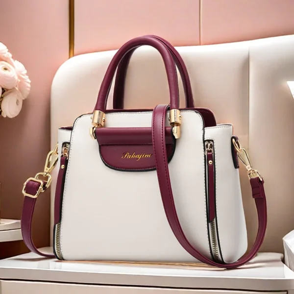 Women's bag 2025 new fashion women's bags hit color hand-held bag Europeand the United States all-match shoulder messenger bag - Image 3