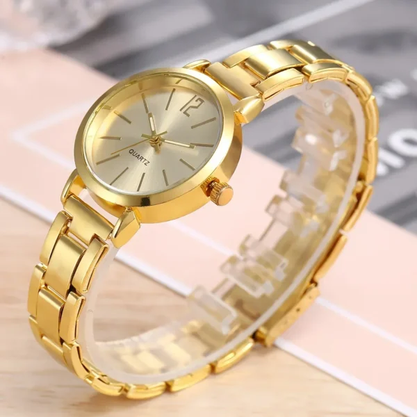 Ladies Fashion Simple Digital Alloy with Quartz Watch Bracelet 2pcs Set Luxury Women Simple Dial Ladies Watches Reloj Mujer - Image 6