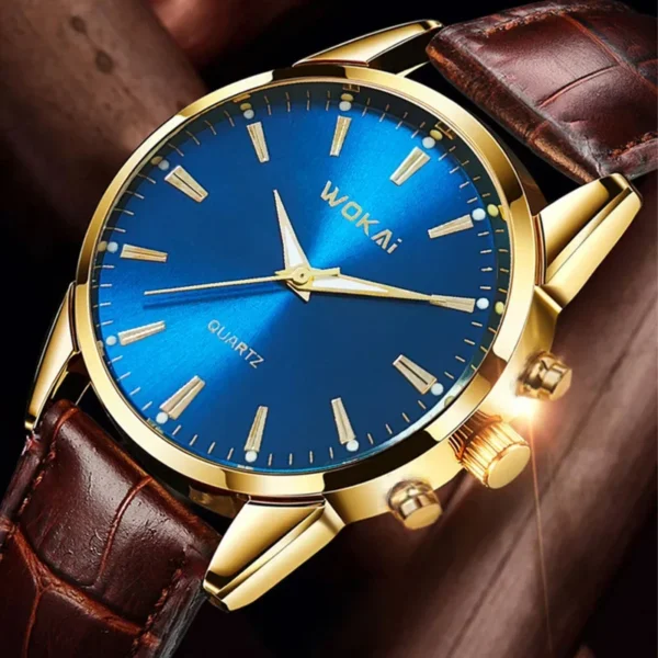 2024 Foreign Trade New Sentiment Watch Classic Retro Men and Women Belt Quartz Watch Wholesale Relogios Masculino Montre Homme - Image 2