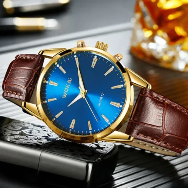 2024 Foreign Trade New Sentiment Watch Classic Retro Men and Women Belt Quartz Watch Wholesale Relogios Masculino Montre Homme - Image 3