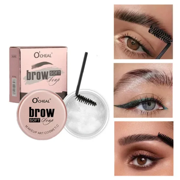 1pcs Waterproof 3D Eyebrow Styling Cream Quick-drying Makeup Eyebrow Sculpt Soap Natural Wild Brow Pomade Setting Gel Wax - Image 2