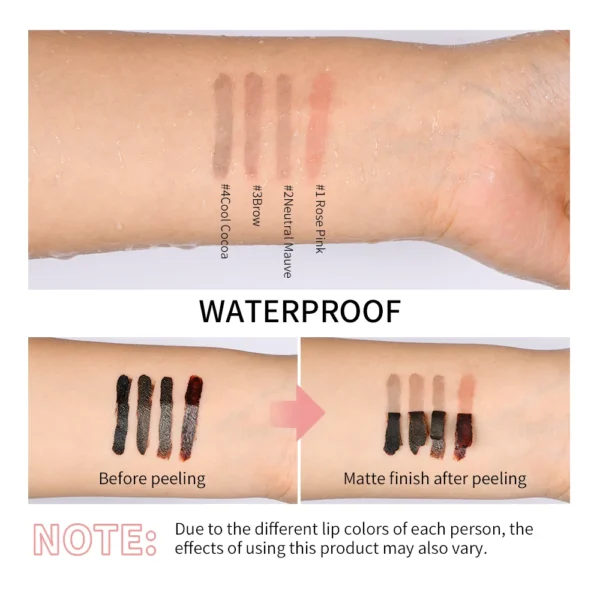 Waterproof Lip Liner Peel Off Tattoo Lipgloss Waterproof Long Lasting Matte Lip Tint Brown Contour Tear-off Lips Stain Cosmetic - Image 6