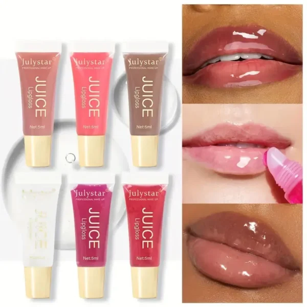 Watery Crystal Clear jelly Lip Oil Lip Balm Moisturizing And smoothingLip Lines Jelly Pout Lip Gloss Glass Lip Fruit Scent - Image 4