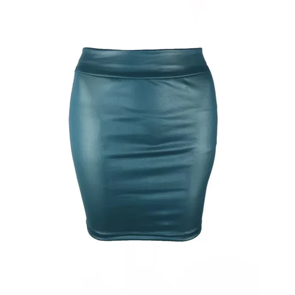 Black Slim Imitation Leather Pencil Mini Skirt High Waist Sexy Fashion Korean Short Skirts Women Wholesale Summer Sweet - Image 6