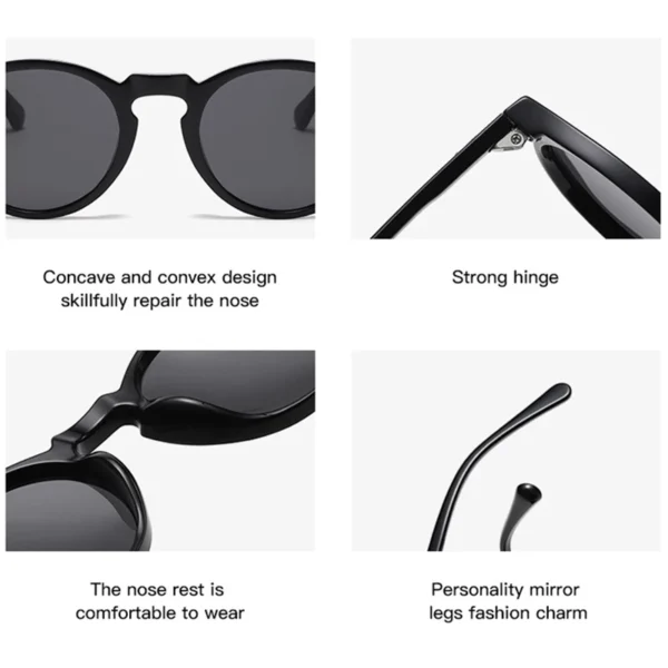 Retro Round Sunglasses Men Women Fashion Small Polarized Sun Glasses For Male Female Literary Vintage Shades Driving Eyeglasses - Image 6